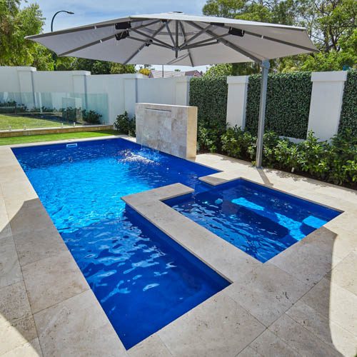 Brooklyn Slimline 7.2m x 3.5m Ocean Shimmer Floreat - Fibreglass Pools ...