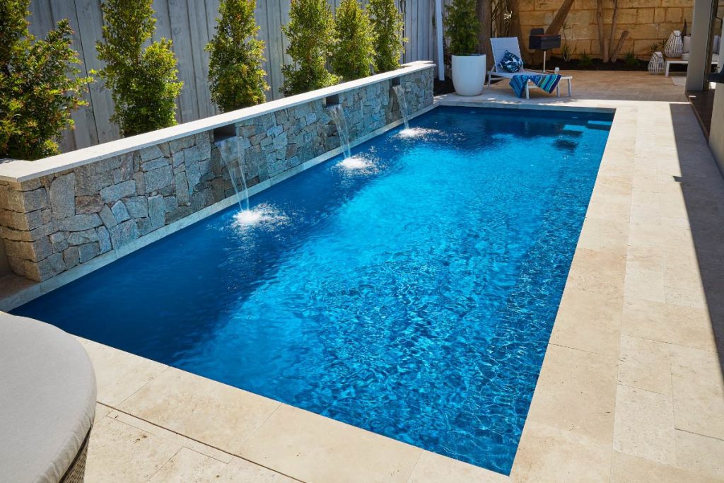 Jurien 7m x 3m Aqua Green Sparkle Wannanup - Melbourne Fibreglass Pools
