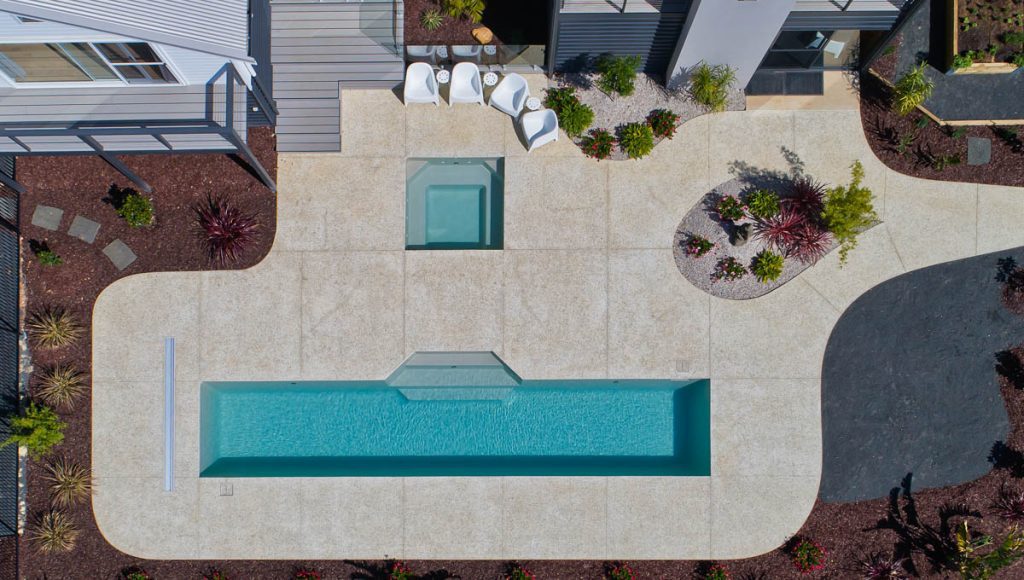 Lap Pool 12.2m x 3.45m Sandstone Shimmer Dunsborough - Fibreglass Pools ...